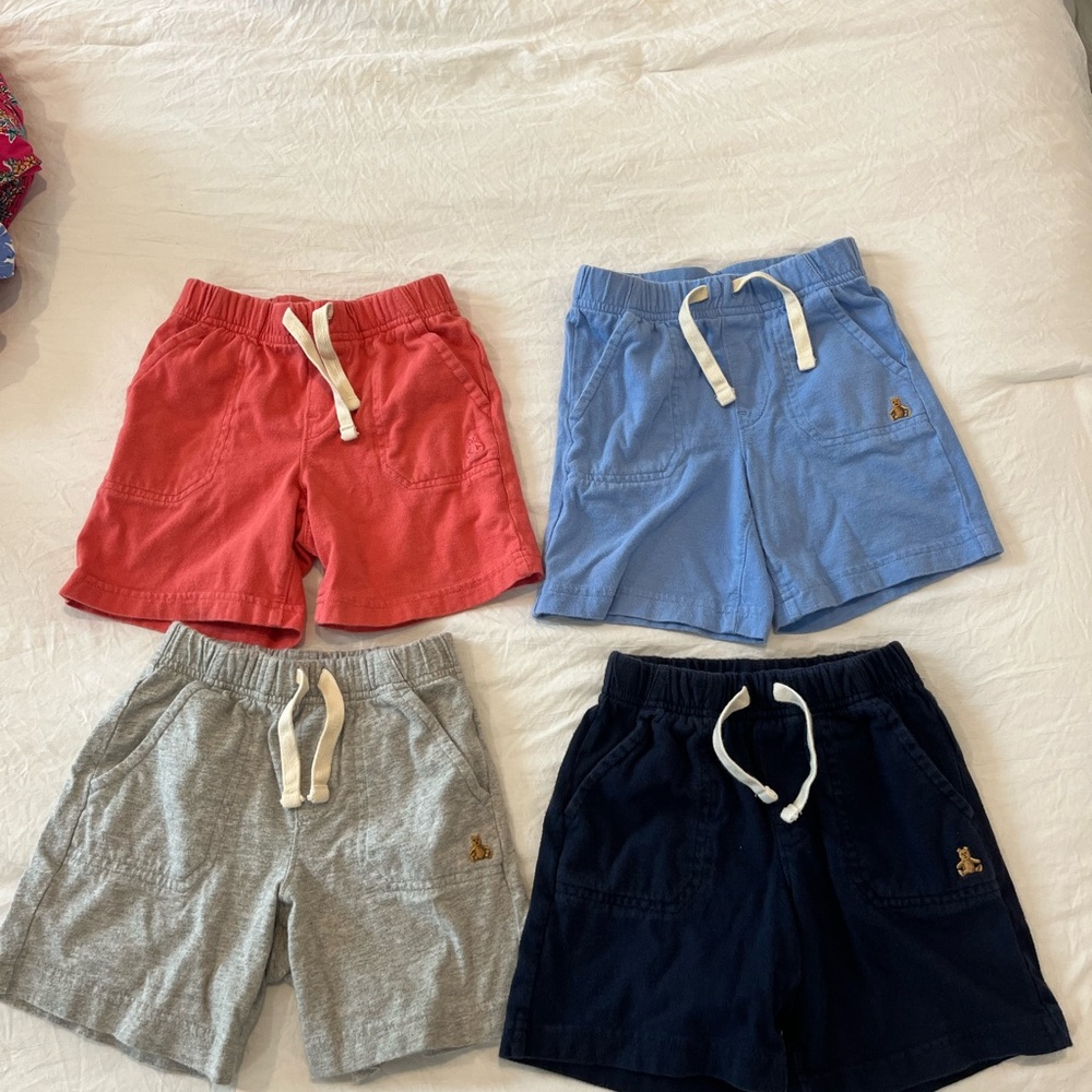 Gap toddler mix & match pull on shorts Set of 4 Red, Blue, Gray, & Black 4T